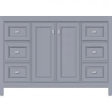 Strasser Woodenwork 53.352 - 48 X 18.5 X 34.5 Alki View Vanity Deco Miter Sat Silver Sb