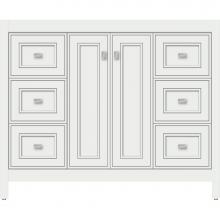 Strasser Woodenwork 53.764 - 42 X 18.5 X 34.5 Alki View Vanity Deco Miter Powder Grey Sb