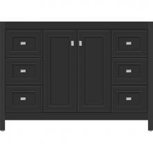 Strasser Woodenwork 53.683 - 48 X 21 X 34.5 Alki View Vanity Deco Miter Sat Black Sb