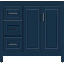 Strasser Woodenwork 58-120 - 36 X 18.5 X 34.5 Alki View Vanity Deco Miter Lapis Night Lh