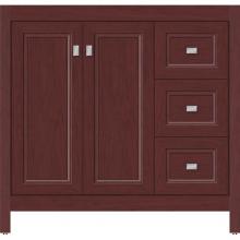 Strasser Woodenwork 54.104 - 36 X 18.5 X 34.5 Alki View Vanity Ogee Miter Dk Cherry Rh