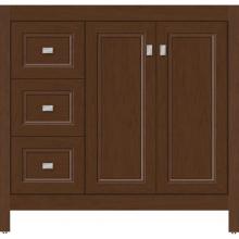 Strasser Woodenwork 54.054 - 36 X 18.5 X 34.5 Alki View Vanity Ogee Miter Pecan Cherry Lh