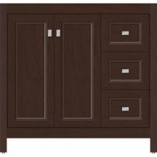 Strasser Woodenwork 54.077 - 36 X 21 X 34.5 Alki View Vanity Ogee Miter Choc Cherry Rh