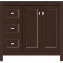 Strasser Woodenwork 54.080 - 36 X 18.5 X 34.5 Alki View Vanity Ogee Miter Choc Cherry Lh