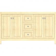 Strasser Woodenwork 53.794 - 60 X 18.5 X 34.5 Alki View Vanity Ogee Miter Nat Maple Db