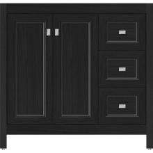 Strasser Woodenwork 53.798 - 36 X 18.5 X 34.5 Alki View Vanity Ogee Miter Midnight Oak Rh