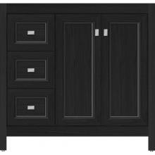 Strasser Woodenwork 53.799 - 36 X 21 X 34.5 Alki View Vanity Ogee Miter Midnight Oak Lh