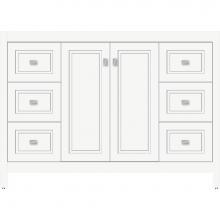 Strasser Woodenwork 53.912 - 48 X 18.5 X 34.5 Alki View Vanity Ogee Miter Sat White Sb