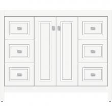 Strasser Woodenwork 53.914 - 42 X 18.5 X 34.5 Alki View Vanity Ogee Miter Sat White Sb