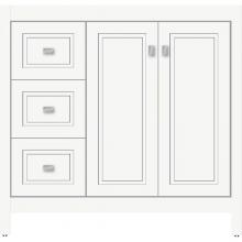 Strasser Woodenwork 53.918 - 36 X 18.5 X 34.5 Alki View Vanity Ogee Miter Sat White Lh