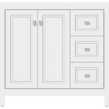 Strasser Woodenwork 54.156 - 36 X 18.5 X 34.5 Alki View Vanity Ogee Miter Powder Grey Rh