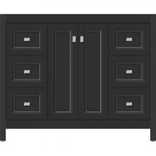 Strasser Woodenwork 54.128 - 42 X 18.5 X 34.5 Alki View Vanity Ogee Miter Sat Black Sb