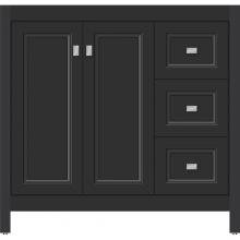 Strasser Woodenwork 54.129 - 36 X 21 X 34.5 Alki View Vanity Ogee Miter Sat Black Rh