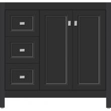 Strasser Woodenwork 54.132 - 36 X 18.5 X 34.5 Alki View Vanity Ogee Miter Sat Black Lh