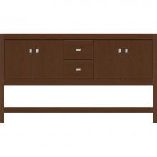 Strasser Woodenwork 54.492 - 60 X 18.5 X 34.5 Alki Spa Vanity Slab Pecan Cherry Db