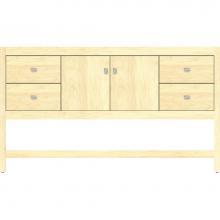 Strasser Woodenwork 51.263 - 60 X 21 X 34.5 Alki Spa Vanity Slab Nat Maple Sb