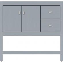 Strasser Woodenwork 51.715 - 36 X 21 X 34.5 Alki Spa Vanity Slab Silver Oak Rh
