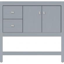 Strasser Woodenwork 51.738 - 36 X 18.5 X 34.5 Alki Spa Vanity Slab Silver Oak Lh