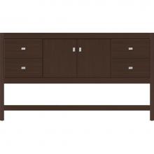 Strasser Woodenwork 54.572 - 60 X 18.5 X 34.5 Alki Spa Vanity Slab Choc Oak Sb