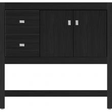 Strasser Woodenwork 54.658 - 36 X 18.5 X 34.5 Alki Spa Vanity Slab Midnight Oak Lh