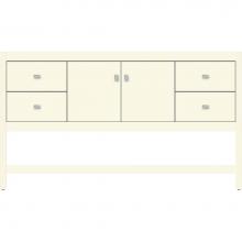 Strasser Woodenwork 51.209 - 60 X 21 X 34.5 Alki Spa Vanity Slab Sat Biscuit Sb