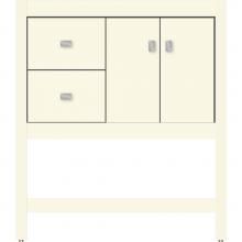 Strasser Woodenwork 51.228 - 30 X 21 X 34.5 Alki Spa Vanity Slab Sat Biscuit Lh