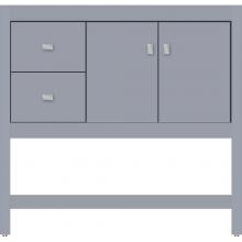 Strasser Woodenwork 54.736 - 36 X 18.5 X 34.5 Alki Spa Vanity Slab Sat Silver Lh
