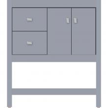 Strasser Woodenwork 54.740 - 30 X 18.5 X 34.5 Alki Spa Vanity Slab Sat Silver Lh