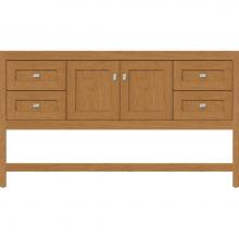 Strasser Woodenwork 51.117 - 60 X 21 X 34.5 Alki Spa Vanity Shaker Nat Cherry Sb