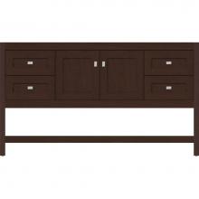 Strasser Woodenwork 51.007 - 60 X 18.5 X 34.5 Alki Spa Vanity Shaker Choc Cherry Sb