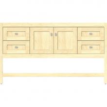 Strasser Woodenwork 51.122 - 60 X 18.5 X 34.5 Alki Spa Vanity Shaker Nat Maple Sb