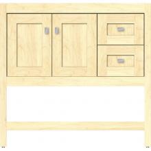 Strasser Woodenwork 51.430 - 36 X 18.5 X 34.5 Alki Spa Vanity Shaker Nat Maple Rh