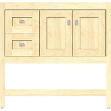 Strasser Woodenwork 51.060 - 36 X 18.5 X 34.5 Alki Spa Vanity Shaker Nat Maple Lh
