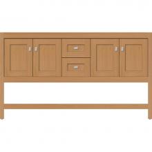 Strasser Woodenwork 51.500 - 60 X 21 X 34.5 Alki Spa Vanity Shaker Nat Oak Db