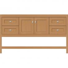 Strasser Woodenwork 51.522 - 60 X 18.5 X 34.5 Alki Spa Vanity Shaker Nat Oak Sb