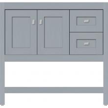 Strasser Woodenwork 51.704 - 36 X 21 X 34.5 Alki Spa Vanity Shaker Silver Oak Rh