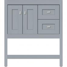 Strasser Woodenwork 51.707 - 30 X 21 X 34.5 Alki Spa Vanity Shaker Silver Oak Rh
