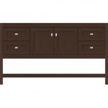 Strasser Woodenwork 54.554 - 60 X 18.5 X 34.5 Alki Spa Vanity Shaker Choc Oak Sb