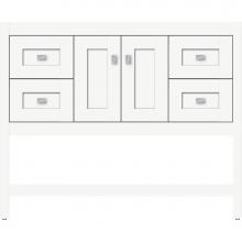 Strasser Woodenwork 51.048 - 42 X 18.5 X 34.5 Alki Spa Vanity Shaker Sat White Sb