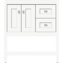Strasser Woodenwork 51.061 - 30 X 18.5 X 34.5 Alki Spa Vanity Shaker Sat White Rh