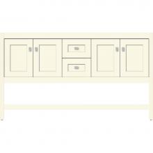 Strasser Woodenwork 51.066 - 60 X 18.5 X 34.5 Alki Spa Vanity Shaker Sat Biscuit Db