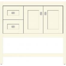 Strasser Woodenwork 51.074 - 36 X 18.5 X 34.5 Alki Spa Vanity Shaker Sat Biscuit Lh