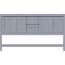 Strasser Woodenwork 54.707 - 60 X 21 X 34.5 Alki Spa Vanity Shaker Sat Silver Db