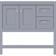 Strasser Woodenwork 54.716 - 36 X 18.5 X 34.5 Alki Spa Vanity Shaker Sat Silver Rh