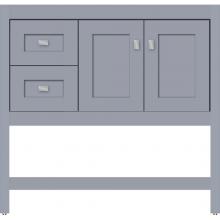 Strasser Woodenwork 54.718 - 36 X 18.5 X 34.5 Alki Spa Vanity Shaker Sat Silver Lh