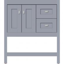 Strasser Woodenwork 54.719 - 30 X 21 X 34.5 Alki Spa Vanity Shaker Sat Silver Rh