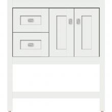 Strasser Woodenwork 54.800 - 30 X 18.5 X 34.5 Alki Spa Vanity Shaker Powder Grey Lh