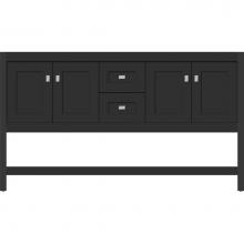Strasser Woodenwork 51.127 - 60 X 21 X 34.5 Alki Spa Vanity Shaker Sat Black Db