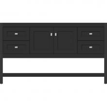 Strasser Woodenwork 51.126 - 60 X 18.5 X 34.5 Alki Spa Vanity Shaker Sat Black Sb