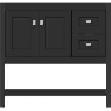 Strasser Woodenwork 51.133 - 36 X 21 X 34.5 Alki Spa Vanity Shaker Sat Black Rh